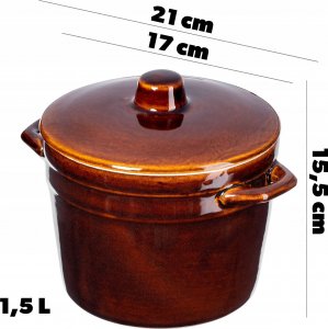 Kadax Kadax Garnek Kamionka do Kiszenia Na Smalec 1,5L 3