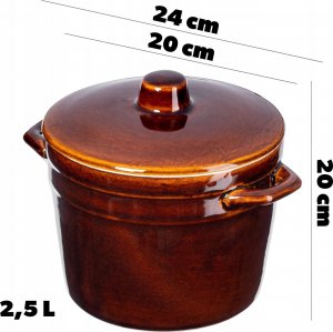 Kadax Garnek Kamionka do Kiszenia Na Smalec 2,5L 3