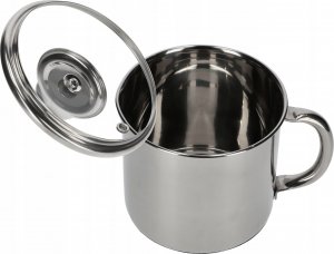 Kadax Garnek Stalowy Z Pokrywką 1,2 L Duży Indukcja 3