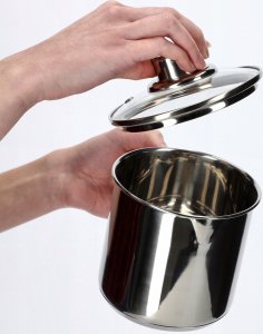 Kadax Garnek Stalowy Z Pokrywką 1,2 L Duży Indukcja 7