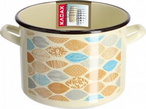 Kadax Garnek Emaliowany Solidny Wysoki Duży 14cm 1,5 L 1