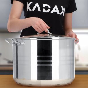 Kadax Garnek Stalowy Z Pokrywką Indukcja Bigos 34cm 21 L 2