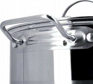 Kadax Garnek Stalowy Z Pokrywką Indukcja Bigos 34cm 21 L 3