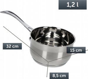 Kadax Rondelek Stalowy Garnek Z Rączką 15 cm 1,2 L 7