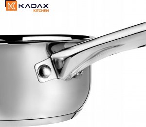 Kadax Garnek Rondel 1L Stalowy Indukcja Gaz Stal 14cm 5