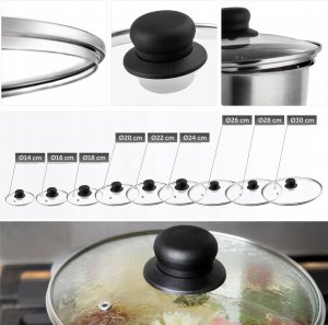 Kadax Pokrywka Szklana 14cm Do Patelni Garnka Pokrywa 2x 9