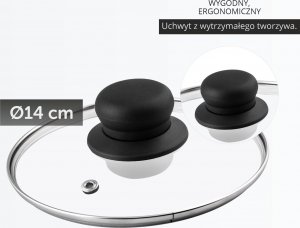 Kadax Pokrywa Żaroodporna Szklana 14cm 13