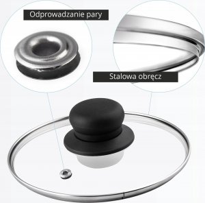 Kadax Pokrywa Żaroodporna Szklana 14cm 14