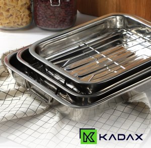 Kadax Brytfanna Blacha Z Rusztem Do Pieczenia Stal 30cm 9