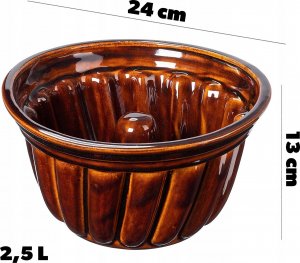 Kadax Kadax Forma do Babki z Kominem Ceramiczna 24cm 3