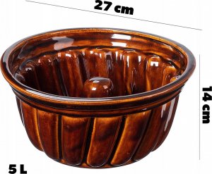 Kadax Kadax Forma do Babki z Kominem Ceramiczna 27cm 5L 3