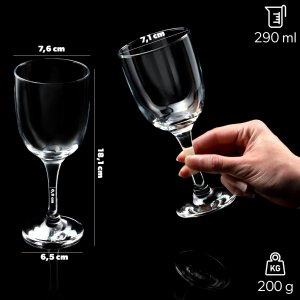 Kadax KADAX Kieliszki Do Wina 290ml Komplet 6szt Szkło 3
