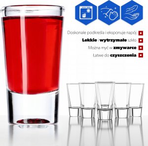 Kadax Kieliszki Do Wódki Shotów Likieru 28 ml 6 szt 2