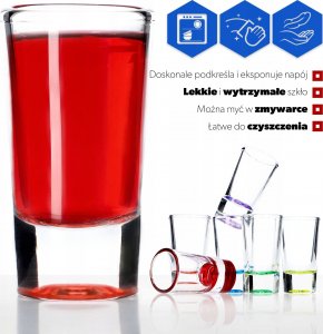 Kadax Kieliszki Do Wódki Shotów Komplet 6 szt 28 ml 6
