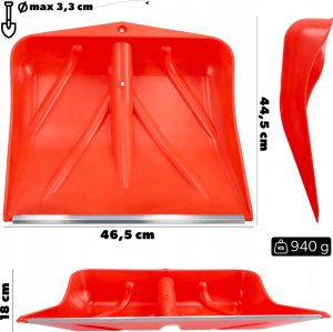 Kadax Szufla Łopata Do Śniegu Budowlana Bez Trzonka 3szt 3