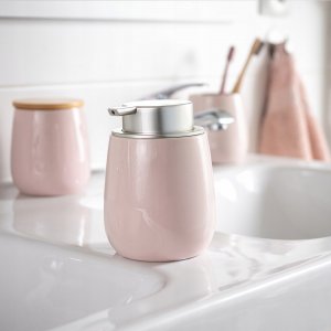 Dozownik do mydła Kadax Dozownik Do Mydła W Płynie Żelu Ceramiczny Różowy 6