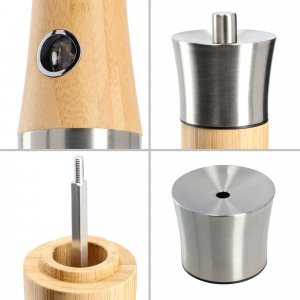 Kadax Młynek Do Pieprzu I Soli Przypraw Ręczny Drewniany 6