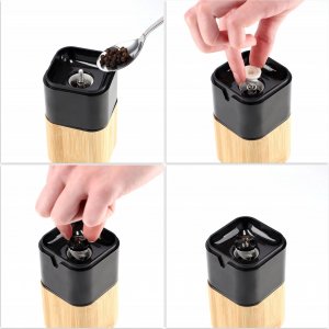 Kadax Zestaw Młynek Do Pieprzu I Soli Drewniany 2 szt 4