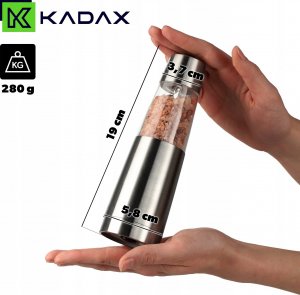 Kadax Młynek elektryczny Do Pieprzu I Soli Mielenia Stal 4