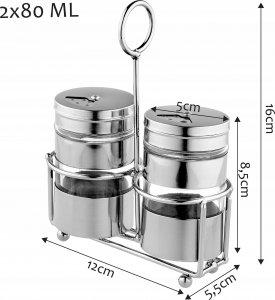 Kadax Przyprawniki Solniczka I Pieprzniczka Ze Stojakiem 6