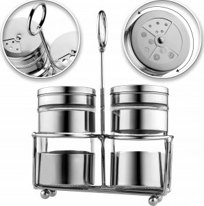 Kadax Przyprawniki Solniczka I Pieprzniczka Ze Stojakiem 7