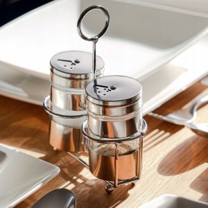 Kadax Przyprawniki Solniczka I Pieprzniczka Ze Stojakiem 8