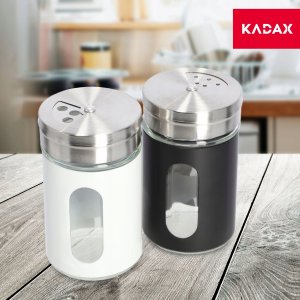 Kadax Pieprzniczka Solniczka Zestaw Biała Czarna 2x90ml 7