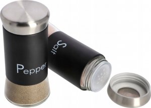 Kadax Solniczka Przyprawnik Do Soli Czarny Szklany 150ml 2