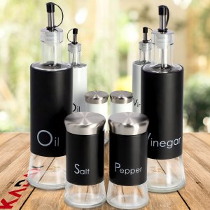 Kadax Solniczka Przyprawnik Do Soli Czarny Szklany 150ml 7