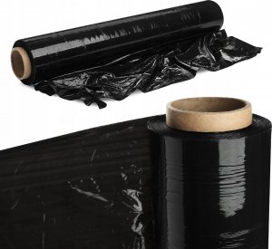 Folia stretch Kadax Folia Stretch Strecz Czarna Mocna Kryjąca 3kg 300M 9