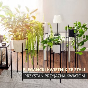 Kadax Kwietnik Metalowy Stojak Na Kwiaty Do Salonu 87 cm 2