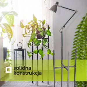 Kadax Kwietnik Metalowy Stojak Na Kwiaty Do Salonu 87 cm 3