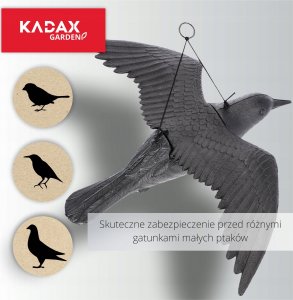 Kadax Duży Kruk W Locie Odstraszacz Ptaków Gryzoni 56 cm 3