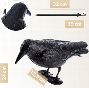 Kadax Kruk Odstraszacz Ptaków Gołębi Szpaków Duży 2szt 3