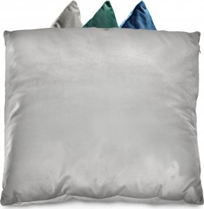 Kadax Poduszka 50x50 cm Dekoracyjna Wkład Welur Szara 13