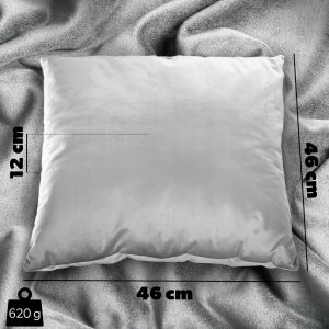 Kadax Poduszka 50x50 cm Dekoracyjna Wkład Welur Szara 3