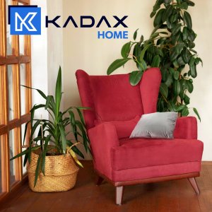 Kadax Poduszka 50x50 cm Dekoracyjna Wkład Welur Szara 6