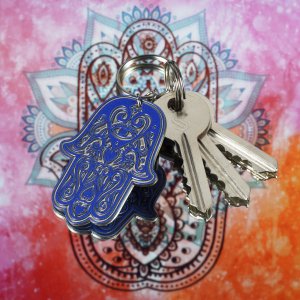 Kadax Brelok Breloczek Hamsa Klucze Rękaw Fatimy Stalowy 2