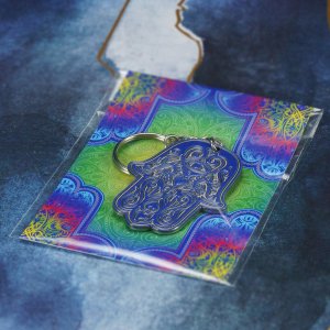 Kadax Brelok Breloczek Hamsa Klucze Rękaw Fatimy Stalowy 4