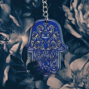 Kadax Brelok Breloczek Hamsa Klucze Rękaw Fatimy Stalowy 5