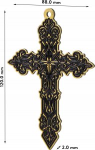 Kadax Krzyżyk Metalowy Wiszący Na Ścianę Dewocjonalia 7