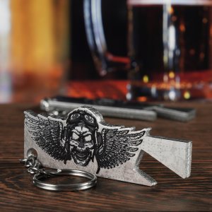 Kadax Otwieracz Do Butelek Piwa Kapsli Czaszka Metalowy 3