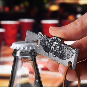 Kadax Otwieracz Do Butelek Piwa Kapsli Czaszka Metalowy 6