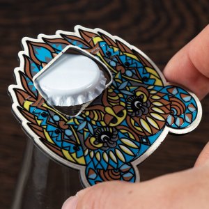 Kadax Otwieracz Stalowy Do Butelek Napojów Kapsli Miś 2