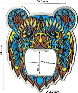 Kadax Otwieracz Stalowy Do Butelek Napojów Kapsli Miś 8