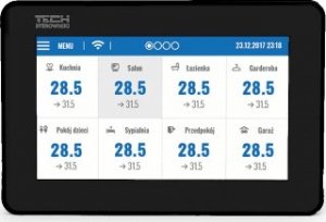TECH-STEROWNIKI Panel kontrolny + moduł WiFi M-9r TECH Sterowniki WG.11.0250 przewodowy czarny 1