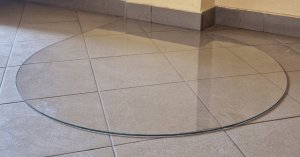 TopStoc Szyba podstawa hartowana pod kominek 100 x 100 łza 4