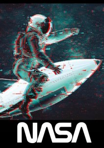 MAJEWSKI Zeszyt A5 32k linia podwójna dwukolorowa laminowany SPACE ADVENTURE z lakierem miejscowym p15 mix cena za 1 szt 2