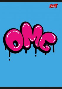 MAJEWSKI Zeszyt A5 60k linia laminowany STREET ART z lakierem miejscowym p10 mix cena za 1 szt 3