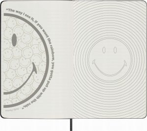 Moleskine Notatnik MOLESKINE L (13x21 cm), Smiley, w linie, twarda oprawa, 176 stron 6